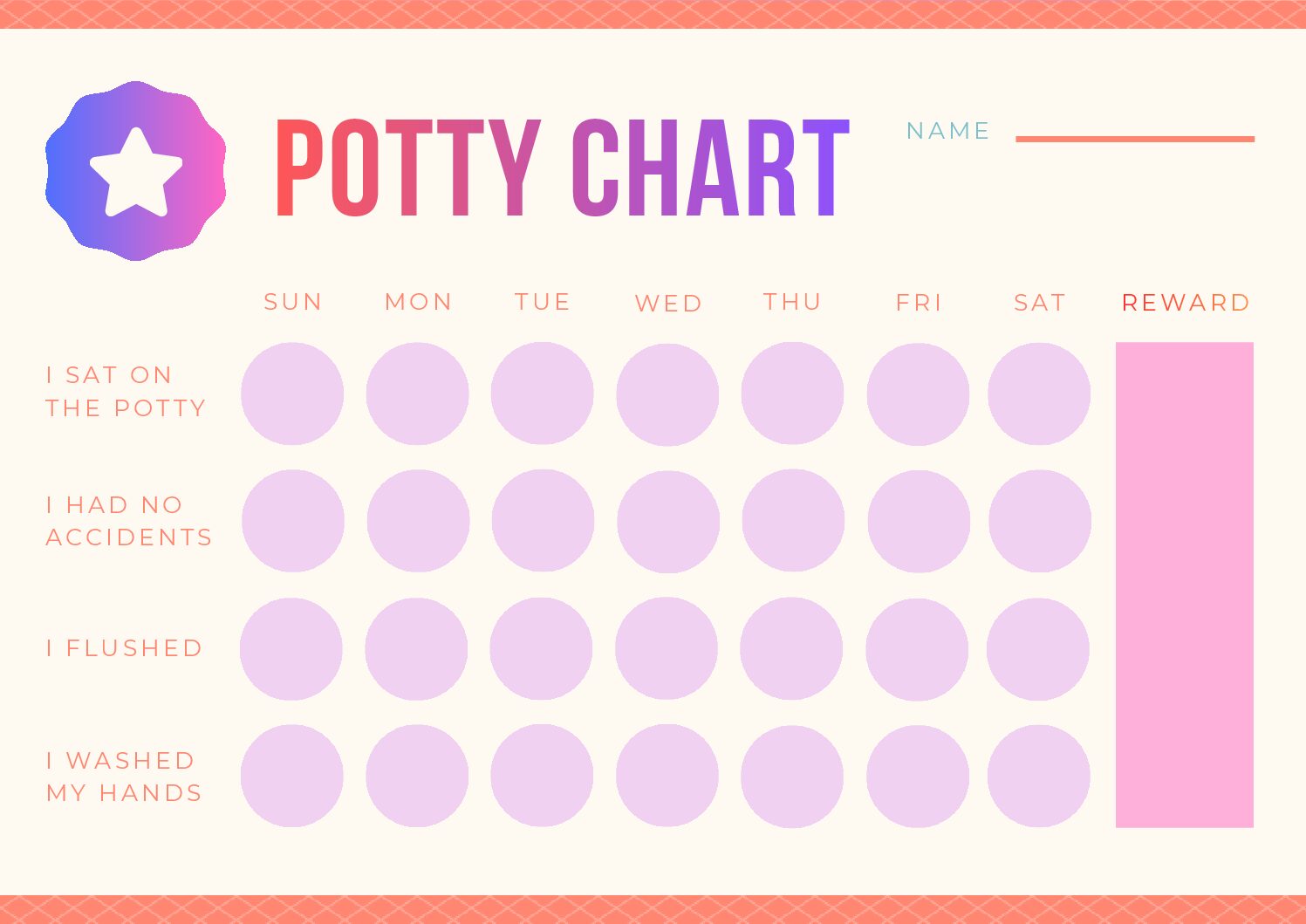 Potty Reward Chart